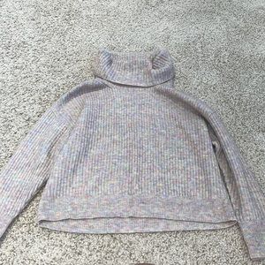 Aqua Turtleneck Sweater